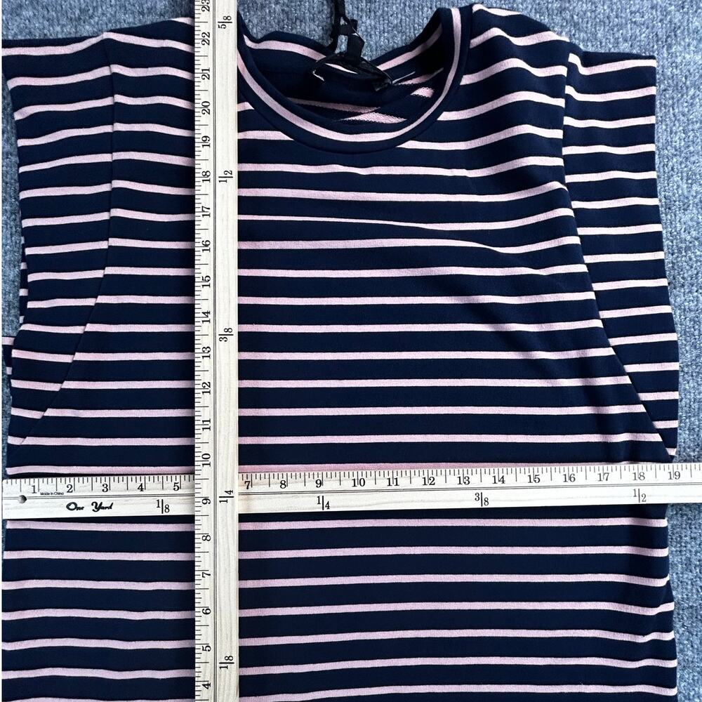 English Factory Womens M Navy Pink Stripe Sleeveless T-Shirt NWT - Picture 6 of 7